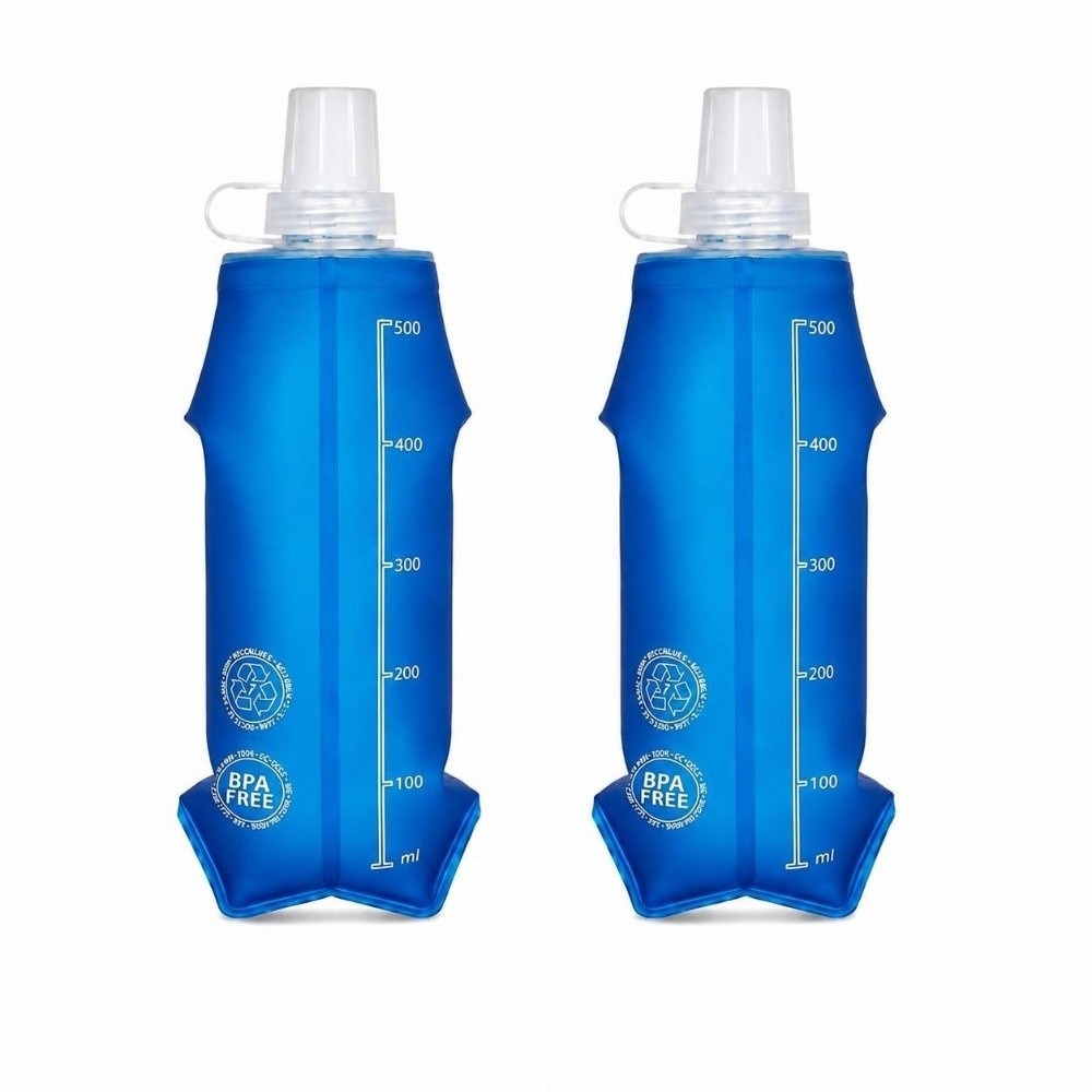 Water Bag Collapsible - 2 Pack Convenient TPU Collapsible Soft