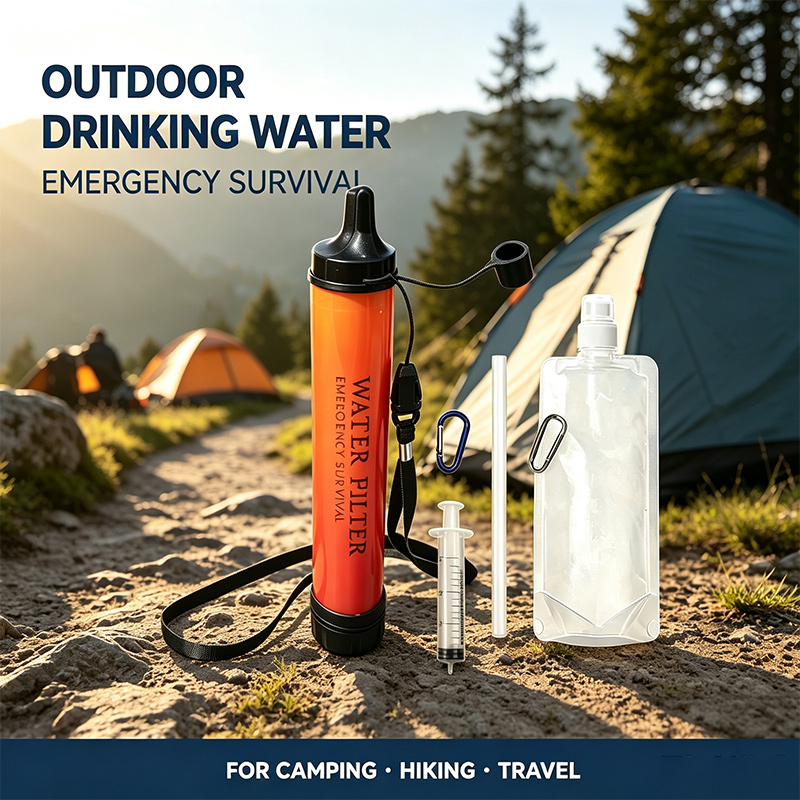 Outdoor Emergency Survival Wat - Water Purification Straw ulasan dan harga