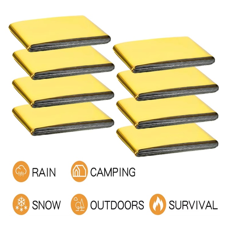 Gold‑Silver Mylar Thermal Surv - Survival Blanket Reflective ulasan dan harga